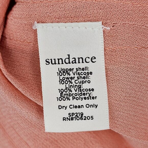 Sundance Rose Palace Embroidered Lined Shift Dress in Dusty Pink Size XS - Picture 4 of 5